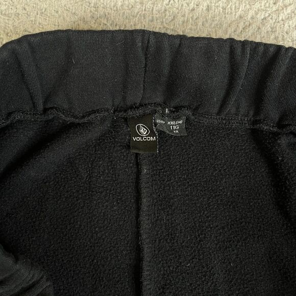 Volcom Sweatpants Youth XXL 14 Black Joggers Pink Logo Surf Skate Unisex - Picture 6 of 11